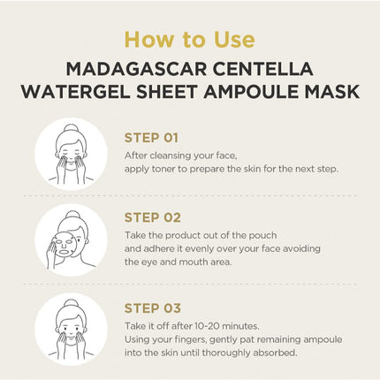 SKIN1004 Madagascar Centella Watergel Sheet Ampoule Mask